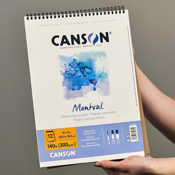 Canson Montval Watercolor Pad 140 lb. Cold Press 9x12"